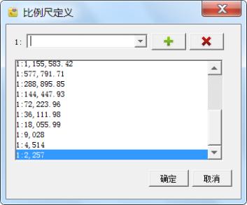 比例尺列表